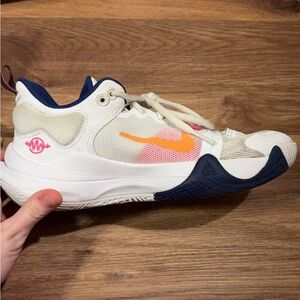Nike White and Orange Sneakers